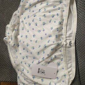 Hanna Andersson White and Blue Floral Panty